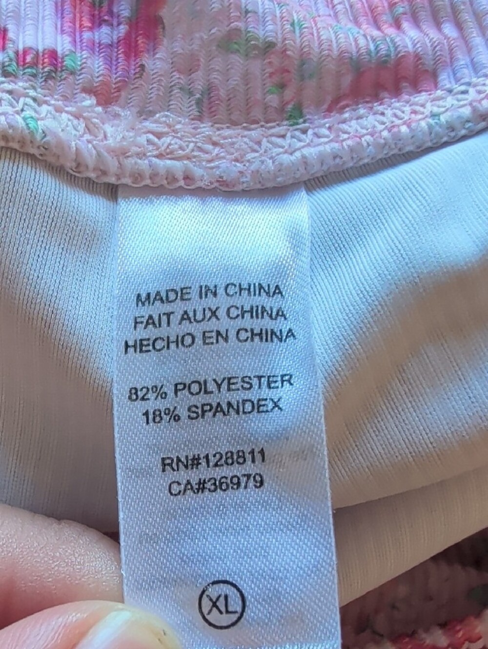 LoveShackFancy Pink Floral Ribbed Leggings - Picture 9 of 10
